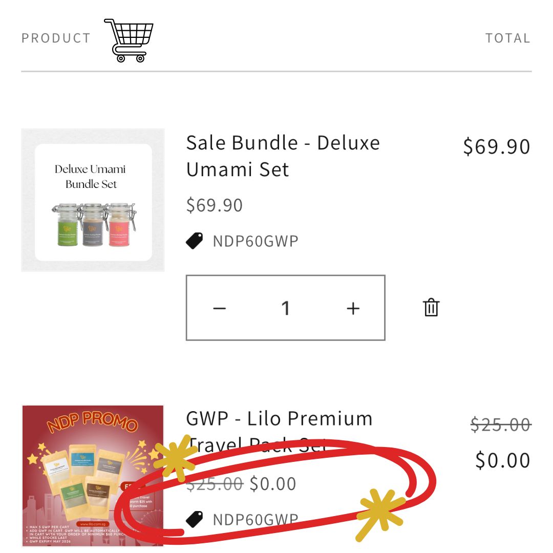 GWP - Lilo Premium Travel Pack Set - Lilo Premium Ikan Bilis Powder
