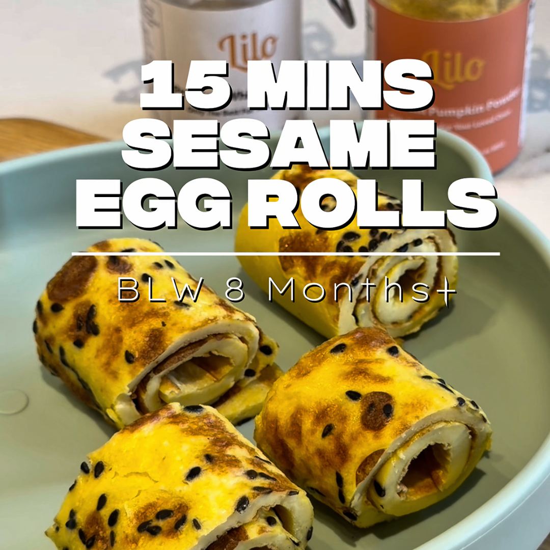 15 Mins Sesame Egg Rolls